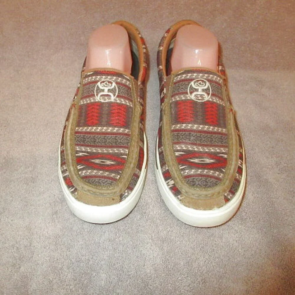 Twisted X Hooey Mens Slip On Loafer Size 10 Aztec Nomad Bomber Comfort Shoe EUC